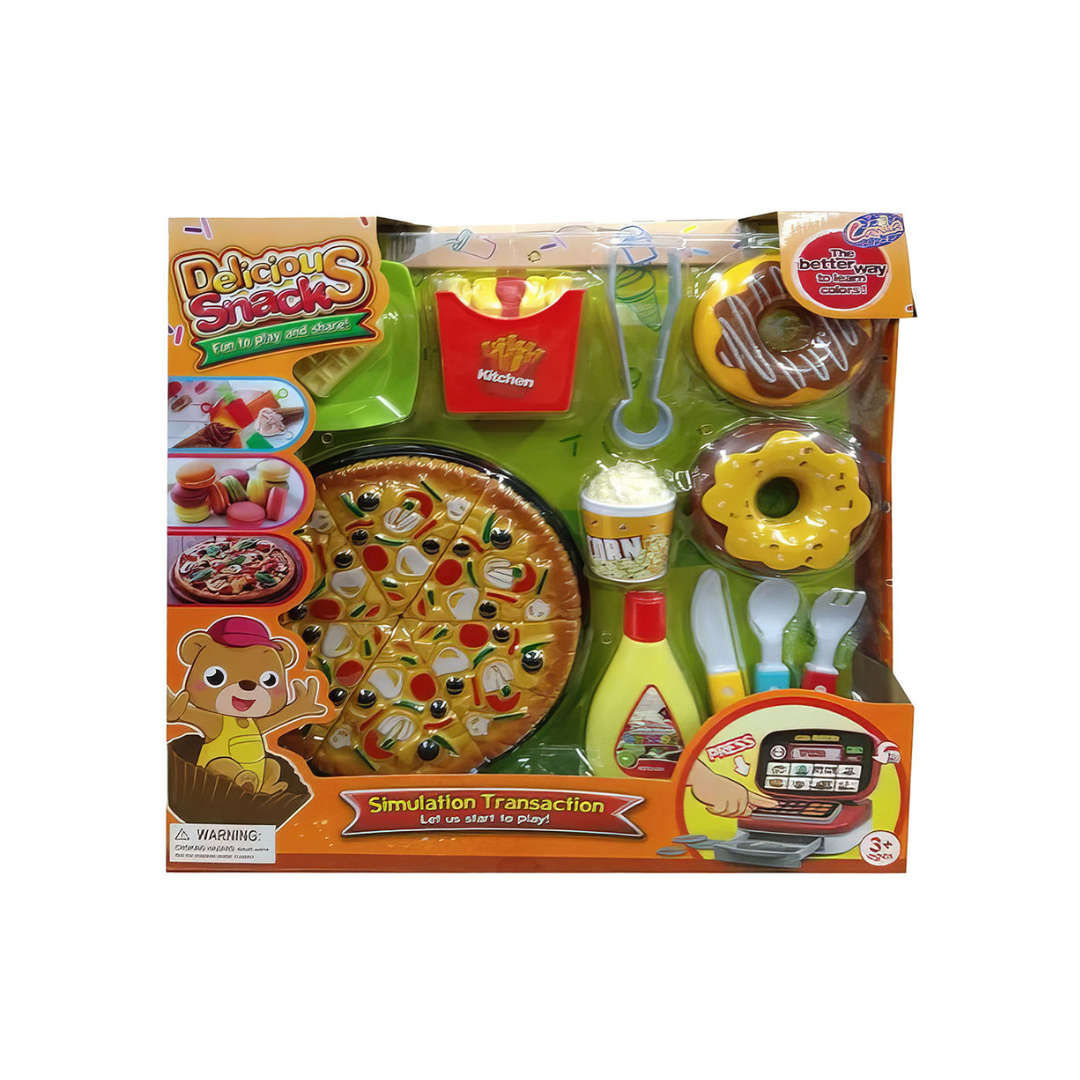 Juego Cocina Infantil Comida Rápida Niños 22 Piezas